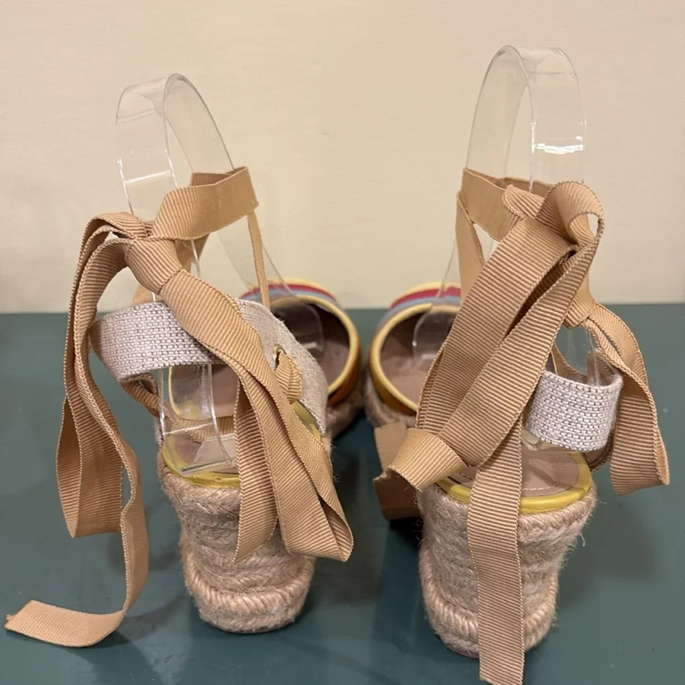 Anthropologie Raphaella Booz Woven Wedge Espadrilles. Size 37